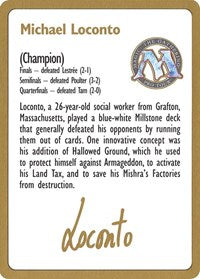 1996 Michael Loconto Biography Card [World Championship Decks] | Cracking-Singles