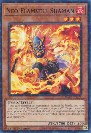 Neo Flamvell Shaman (Duel Terminal) [HAC1-EN071] Common | Cracking-Singles