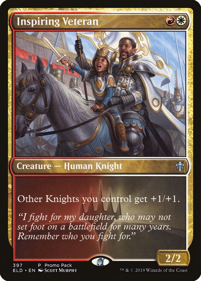 Inspiring Veteran (Promo Pack) [Throne of Eldraine Promos] | Cracking-Singles