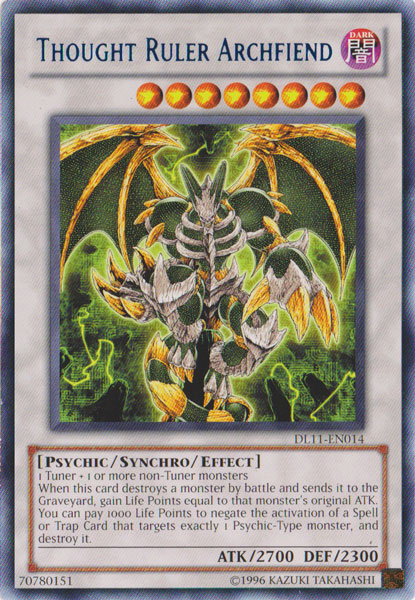 Thought Ruler Archfiend (Blue) [DL11-EN014] Rare | Cracking-Singles