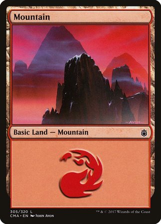 Mountain (305) [Commander Anthology] | Cracking-Singles