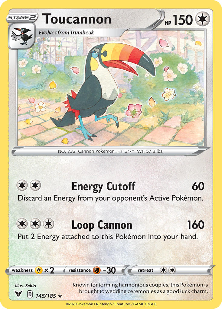 Toucannon (145/185) [Sword & Shield: Vivid Voltage] | Cracking-Singles