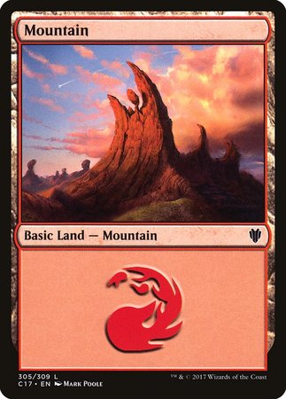 Mountain (305) [Commander 2017] | Cracking-Singles