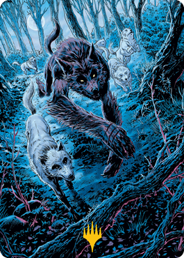 Untamed Pup Art Card (Gold-Stamped Signature) [Innistrad: Midnight Hunt Art Series] | Cracking-Singles