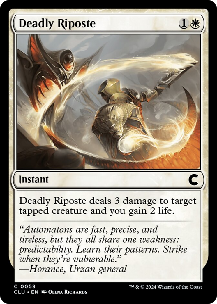 Deadly Riposte [Ravnica: Clue Edition] | Cracking-Singles
