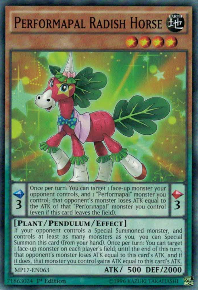 Performapal Radish Horse [MP17-EN063] Common | Cracking-Singles