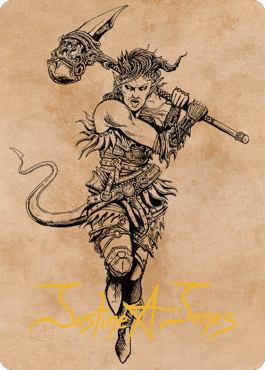 Karlach, Fury of Avernus Art Card (54) (Gold-Stamped Signature) [Commander Legends: Battle for Baldur's Gate Art Series] | Cracking-Singles