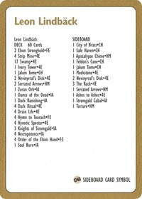 1996 Leon Lindback Decklist Card [World Championship Decks] | Cracking-Singles