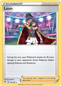 Leon (154/185) (Theme Deck Exclusive) [Sword & Shield: Vivid Voltage] | Cracking-Singles