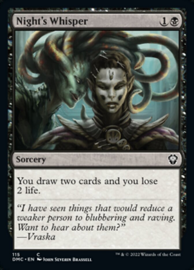 Night's Whisper [Dominaria United Commander] | Cracking-Singles