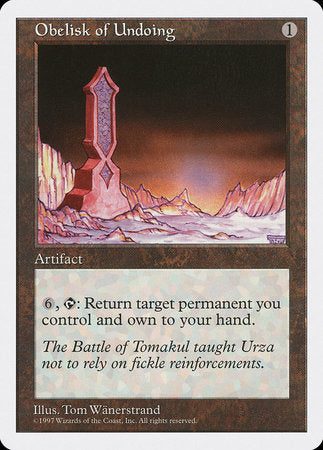 Obelisk of Undoing [Fifth Edition] | Cracking-Singles