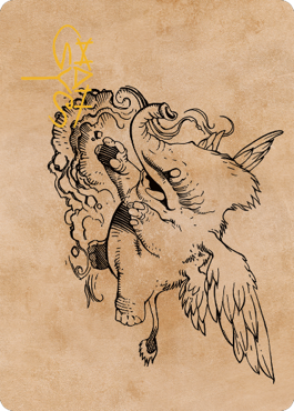 Lulu, Loyal Hollyphant Art Card (46) (Gold-Stamped Signature) [Commander Legends: Battle for Baldur's Gate Art Series] | Cracking-Singles