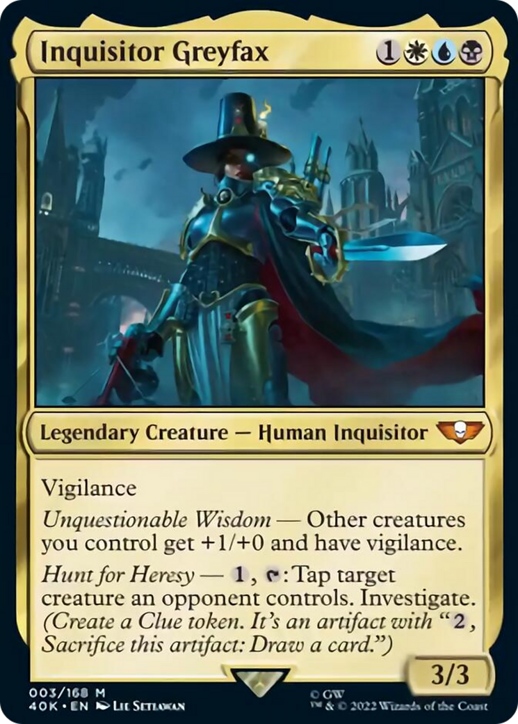 Inquisitor Greyfax (Surge Foil) [Universes Beyond: Warhammer 40,000] | Cracking-Singles