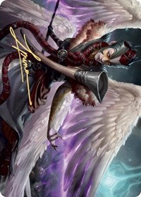 Firja, Judge of Valor Art Card (Gold-Stamped Signature) [Kaldheim: Art Series] | Cracking-Singles
