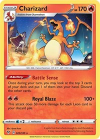 Charizard (025/185) (Cracked Ice Holo) (Theme Deck Exclusive) [Sword & Shield: Vivid Voltage] | Cracking-Singles
