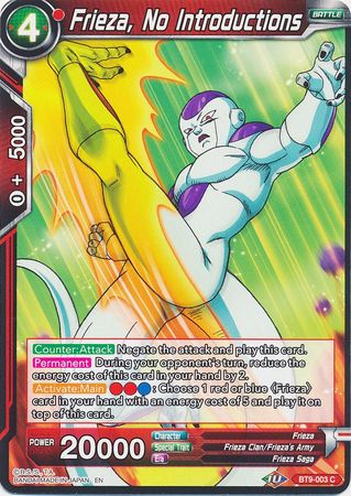 Frieza, No Introductions [BT9-003] | Cracking-Singles