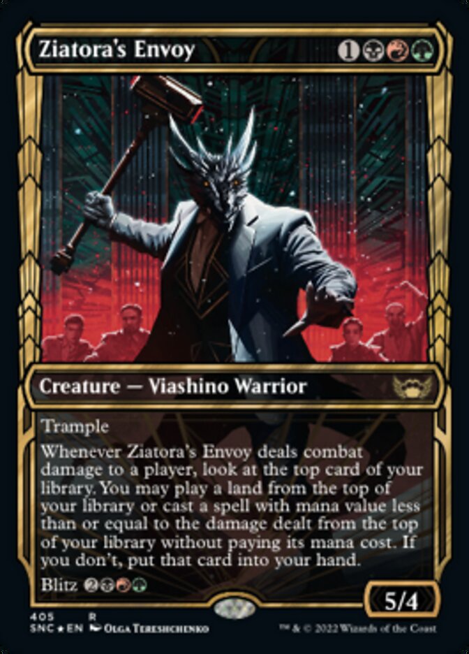 Ziatora's Envoy (Showcase Golden Age Gilded Foil) [Streets of New Capenna] | Cracking-Singles