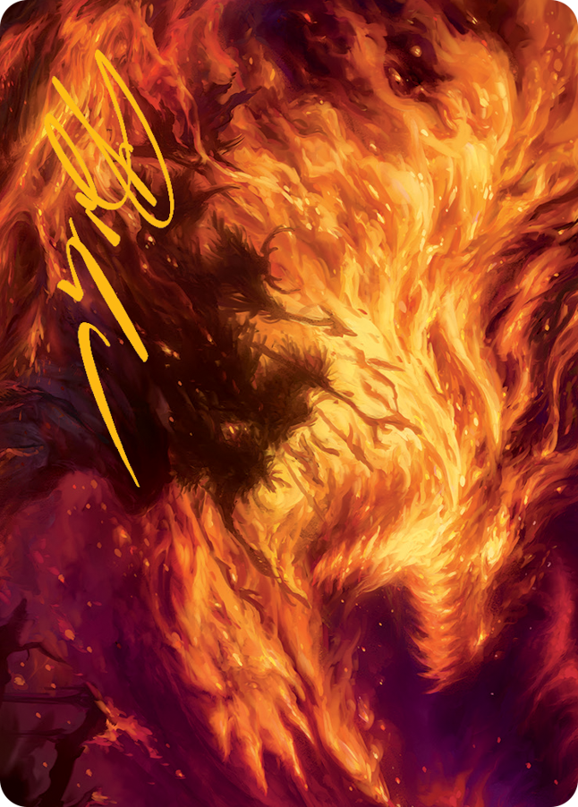 Stoke the Flames Art Card (Gold-Stamped Signature) [March of the Machine Art Series] | Cracking-Singles