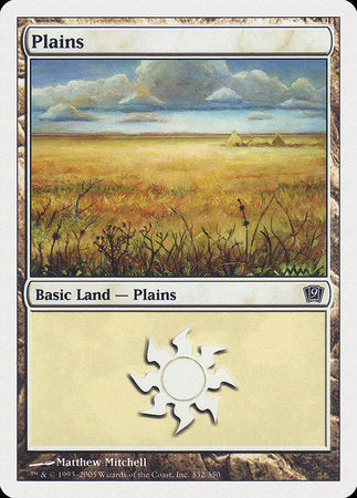 Plains (332) [Ninth Edition] | Cracking-Singles