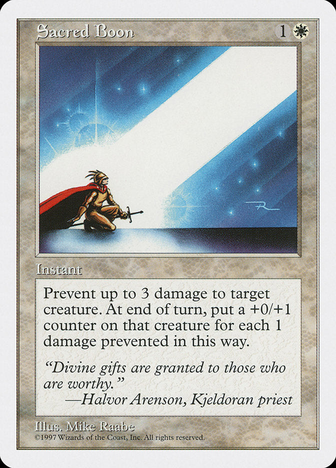Sacred Boon [Fifth Edition] | Cracking-Singles