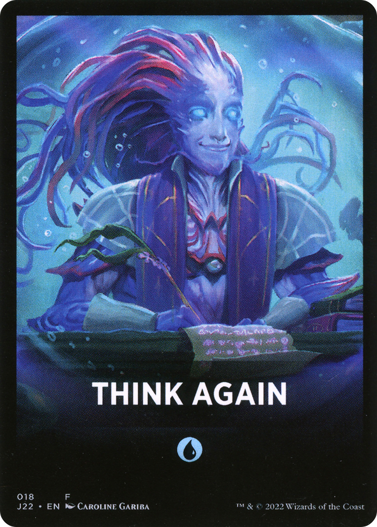Think Again Theme Card [Jumpstart 2022 Front Cards] | Cracking-Singles