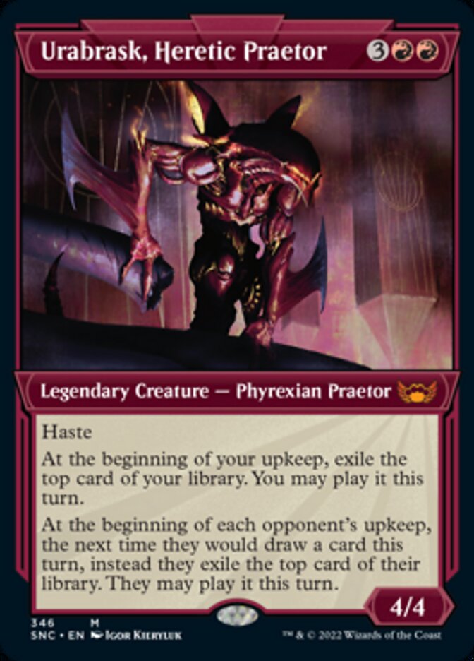 Urabrask, Heretic Praetor (Showcase Art Deco) [Streets of New Capenna] | Cracking-Singles