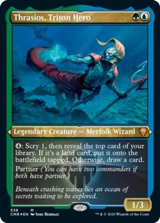 Thrasios, Triton Hero (Foil Etched) [Commander Legends] | Cracking-Singles