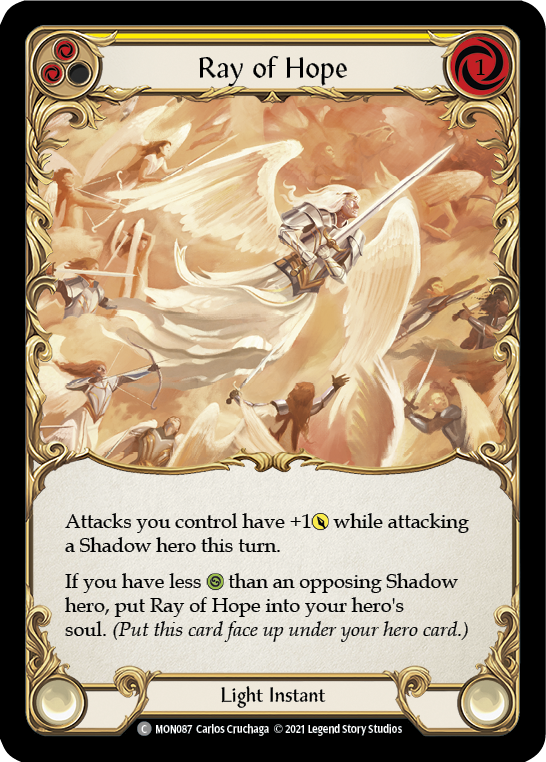 Ray of Hope (Rainbow Foil) [MON087-RF] 1st Edition Rainbow Foil | Cracking-Singles