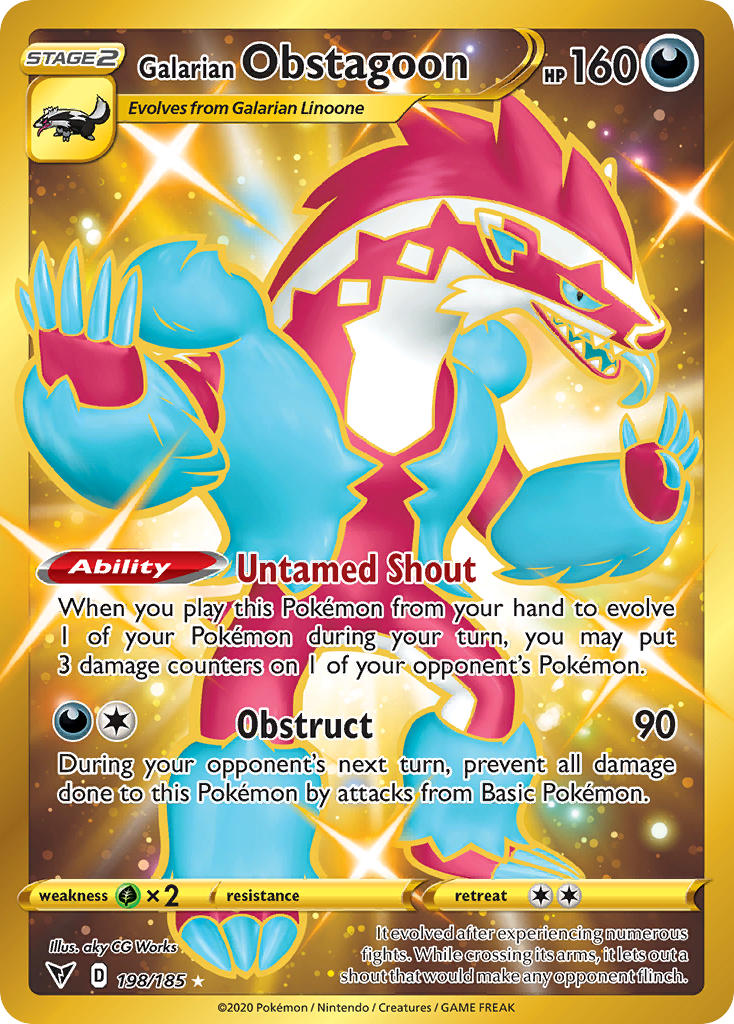 Galarian Obstagoon (198/185) [Sword & Shield: Vivid Voltage] | Cracking-Singles