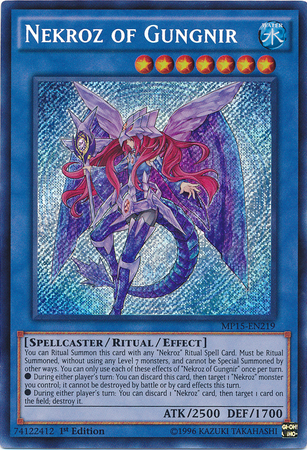 Nekroz of Gungnir [MP15-EN219] Secret Rare | Cracking-Singles