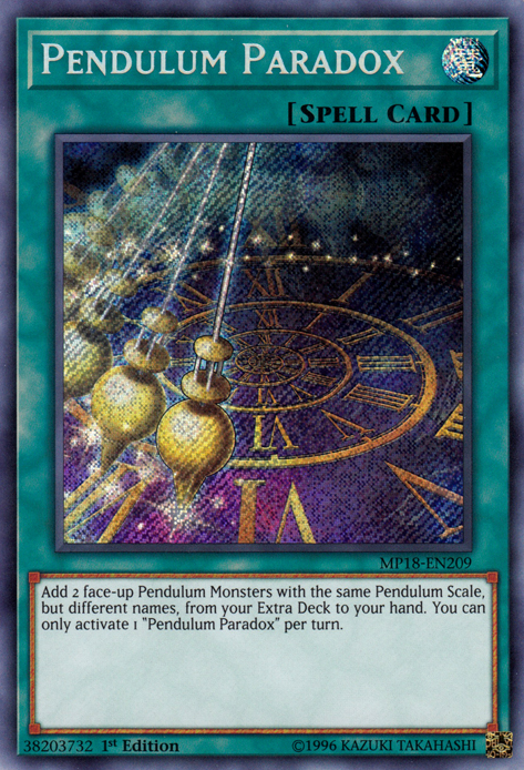 Pendulum Paradox [MP18-EN209] Secret Rare | Cracking-Singles