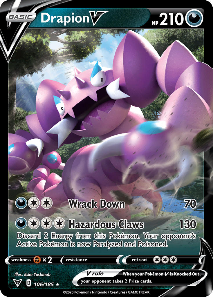 Drapion V (106/185) [Sword & Shield: Vivid Voltage] | Cracking-Singles