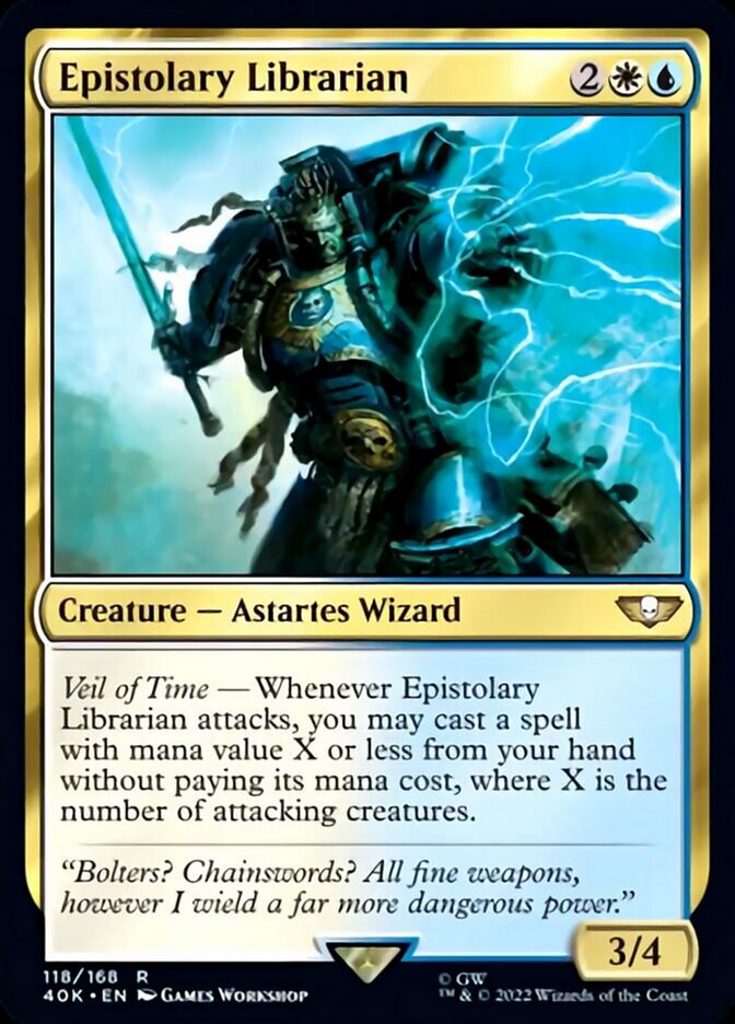 Epistolary Librarian (Surge Foil) [Universes Beyond: Warhammer 40,000] | Cracking-Singles