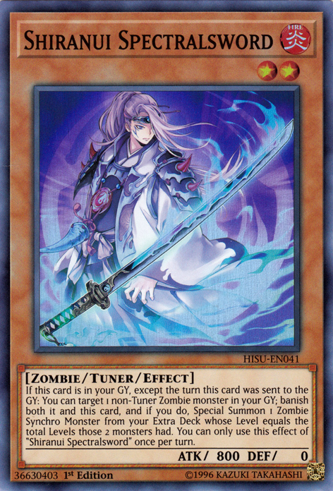 Shiranui Spectralsword [HISU-EN041] Super Rare | Cracking-Singles