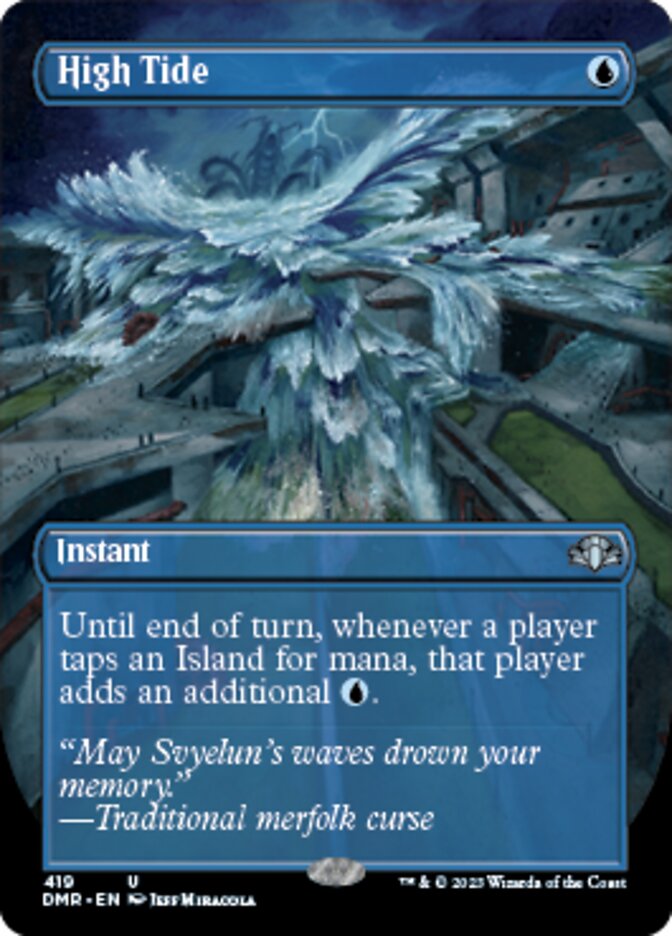 High Tide (Borderless Alternate Art) [Dominaria Remastered] | Cracking-Singles