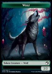 Wolf // Knight Double-sided Token [Innistrad: Midnight Hunt Commander] | Cracking-Singles