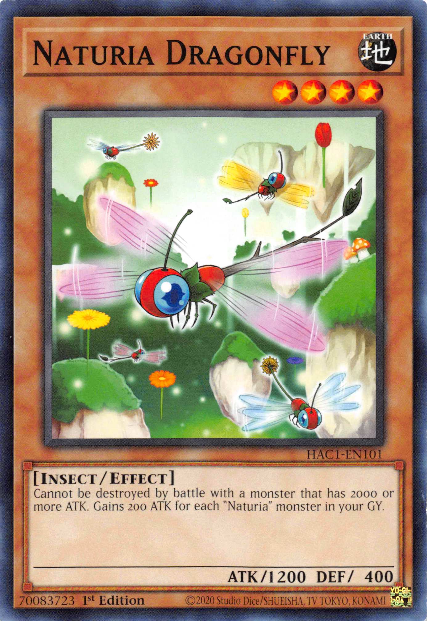 Naturia Dragonfly (Duel Terminal) [HAC1-EN101] Parallel Rare | Cracking-Singles