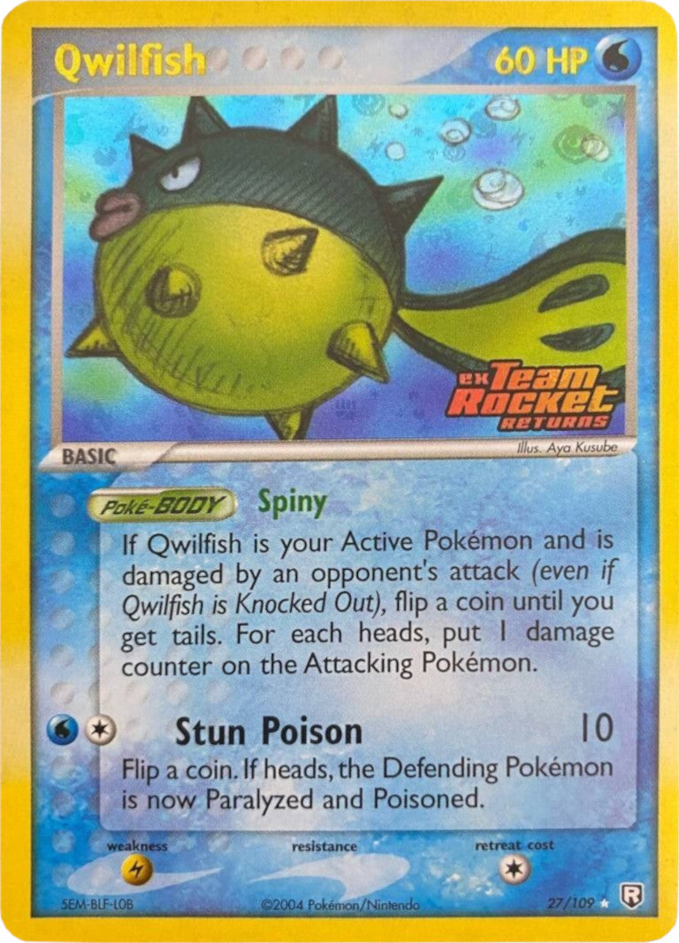 Qwilfish (27/109) (Stamped) [EX: Team Rocket Returns] | Cracking-Singles