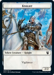 Wolf // Knight Double-sided Token [Innistrad: Midnight Hunt Commander] | Cracking-Singles