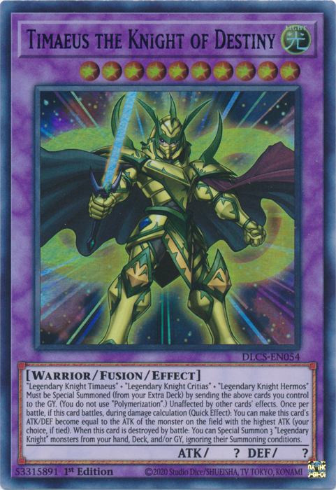 Timaeus the Knight of Destiny (Blue) [DLCS-EN054] Ultra Rare | Cracking-Singles