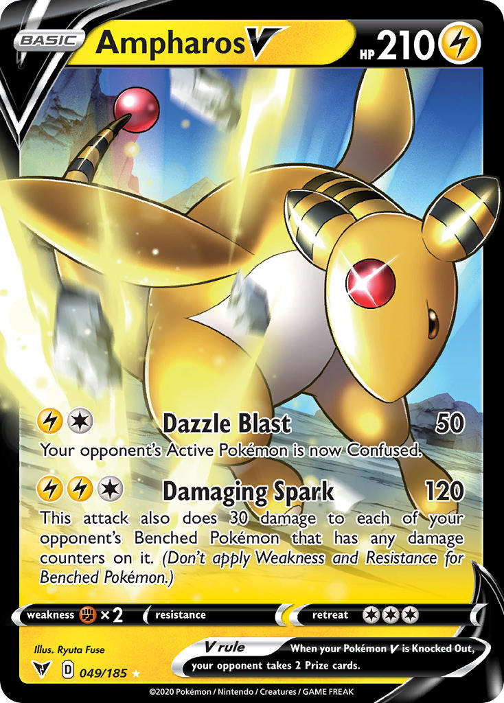 Ampharos V (049/185) [Sword & Shield: Vivid Voltage] | Cracking-Singles