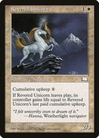 Revered Unicorn [Weatherlight] | Cracking-Singles