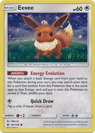 Eevee (101/149) (Cosmos Holo) [Sun & Moon: Base Set] | Cracking-Singles