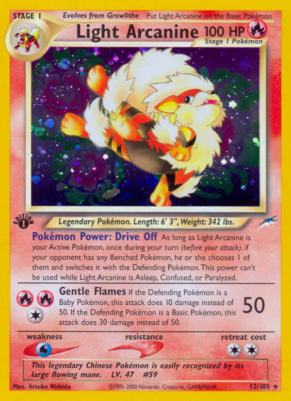 Light Arcanine (12/105) [Neo Destiny 1st Edition] | Cracking-Singles