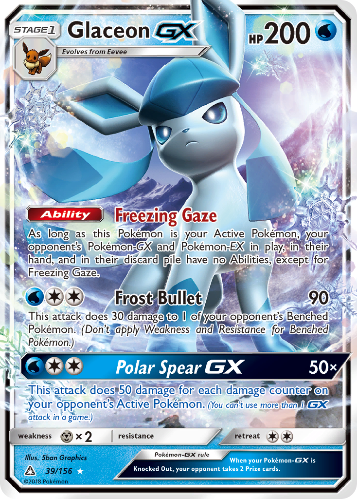 Glaceon GX (39/156) [Sun & Moon: Ultra Prism] | Cracking-Singles