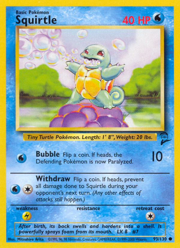 Squirtle (93/130) [Base Set 2] | Cracking-Singles