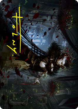 Falkenrath Forebear Art Card (Gold-Stamped Signature) [Innistrad: Crimson Vow Art Series] | Cracking-Singles