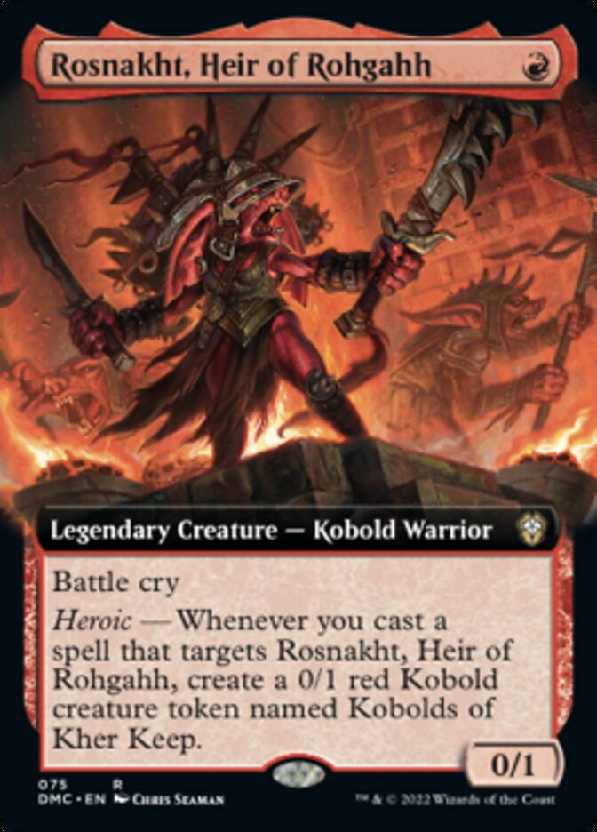 Rosnakht, Heir of Rohgahh (Extended Art) [Dominaria United Commander] | Cracking-Singles
