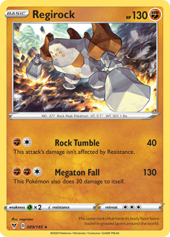 Regirock (089/185) [Sword & Shield: Vivid Voltage] | Cracking-Singles