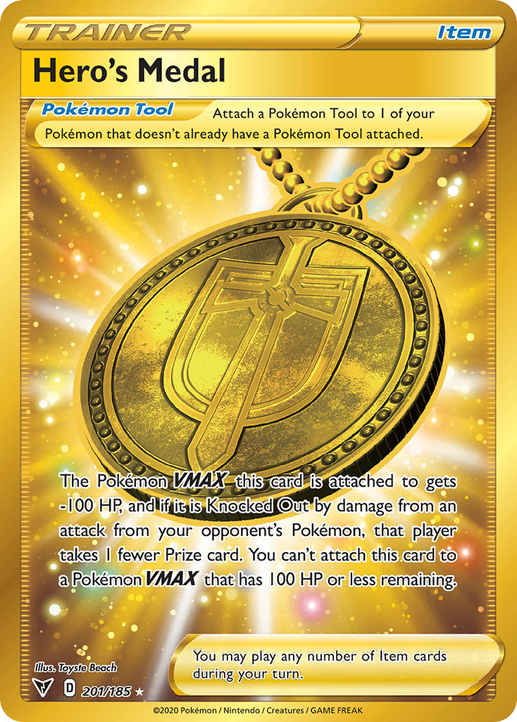 Hero's Medal (201/185) [Sword & Shield: Vivid Voltage] | Cracking-Singles